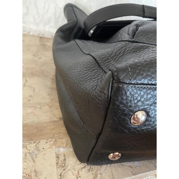 Coach penelope F19264 BLACK pebble Leather large Satchel BAG PURSE shoulder bag - Picture 7 of 10